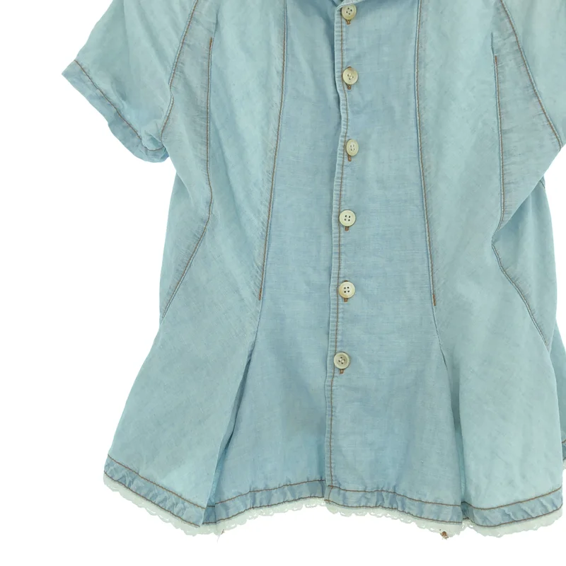 tricot COMME des GARCONS / トリココムデギャルソン | 2015SS | リネン混 ラウンドカラー シャツ | M | レディース