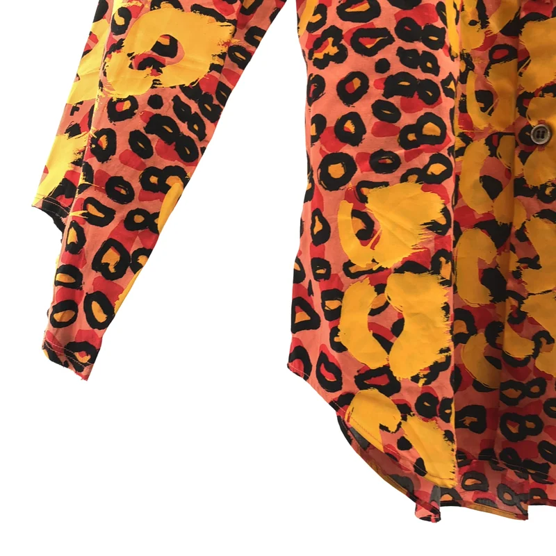 BLACK COMME des GARCONS / ブラックコムデギャルソン | 2021SS | 総柄 レオパード プリント加工 シャツ | S | メンズ
