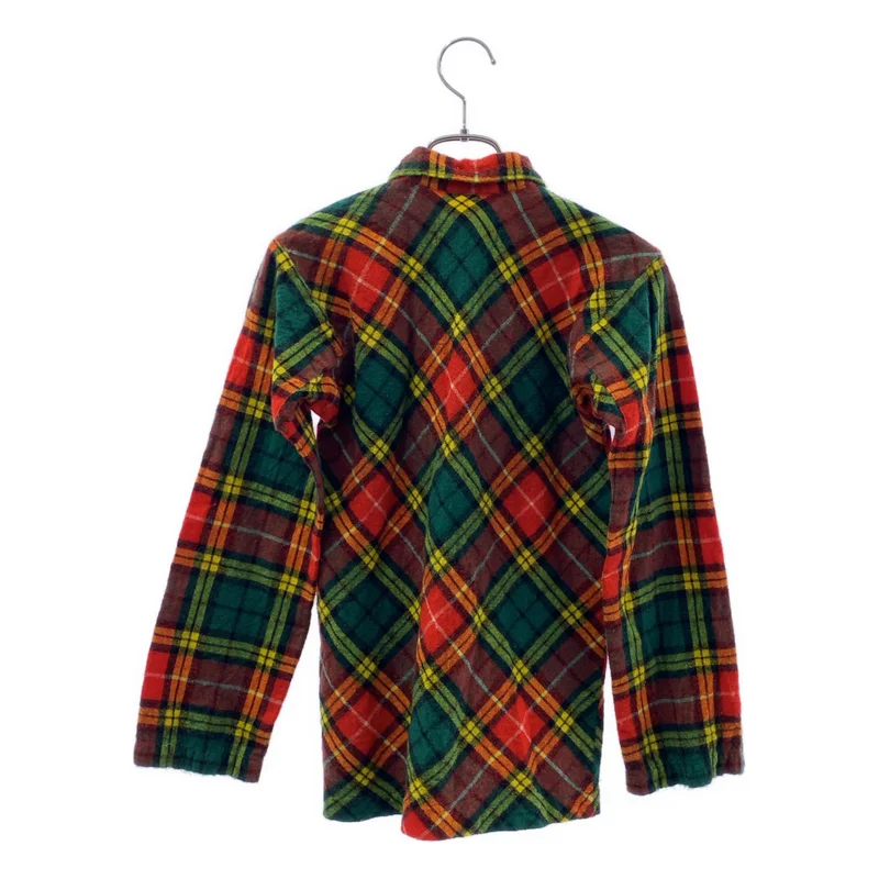 tricot COMME des GARCONS / トリココムデギャルソン | ウール 縮絨 タータンチェック シャツ ブラウス |