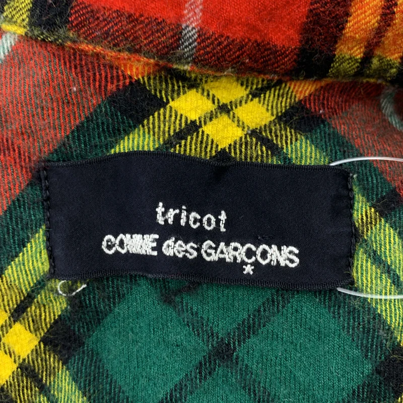tricot COMME des GARCONS / トリココムデギャルソン | ウール 縮絨 タータンチェック シャツ ブラウス |
