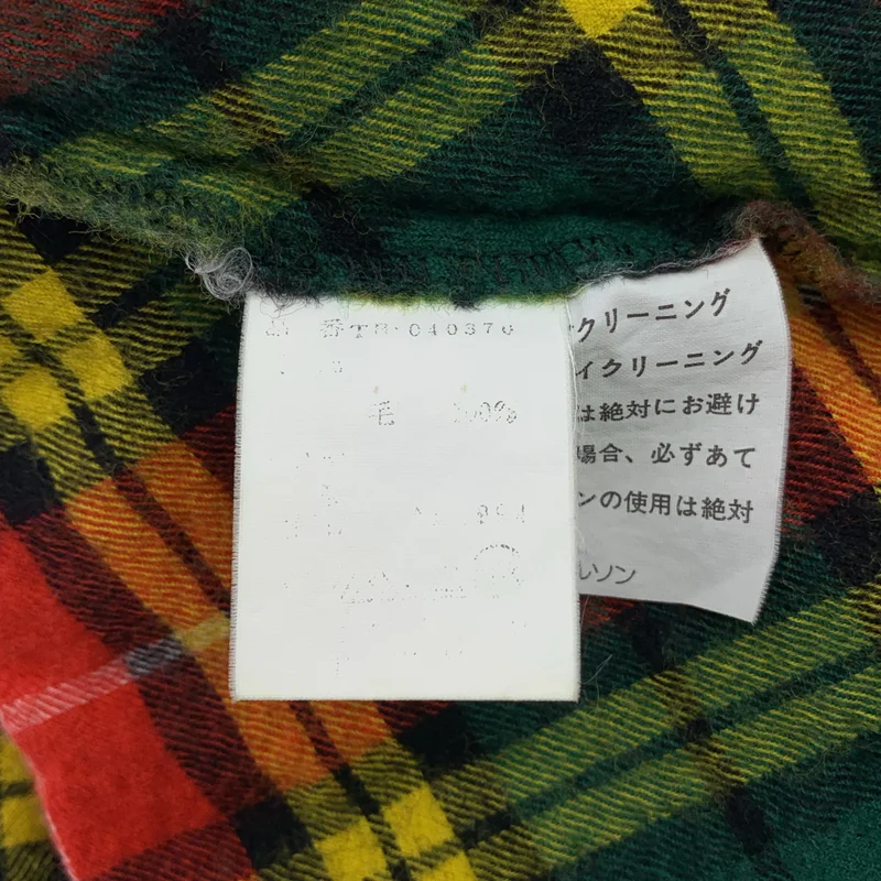 tricot COMME des GARCONS / トリココムデギャルソン | ウール 縮絨 タータンチェック シャツ ブラウス |