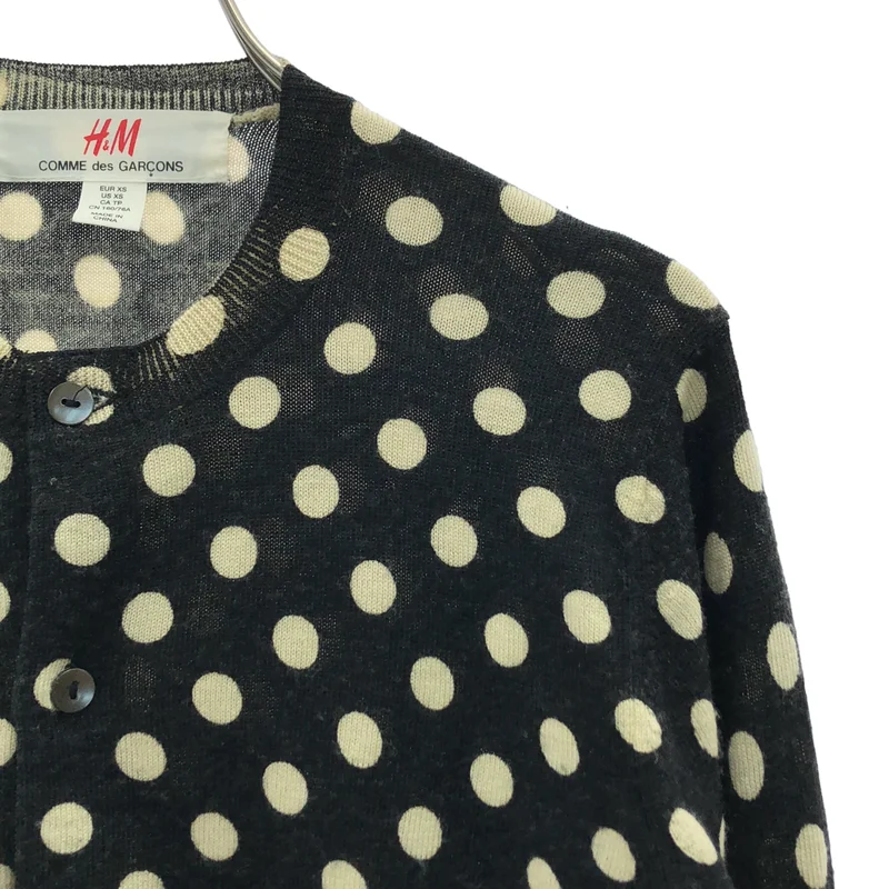 COMME des GARCONS / コムデギャルソン | × H&M ドット クルーネックカーディガン | XS | レディース