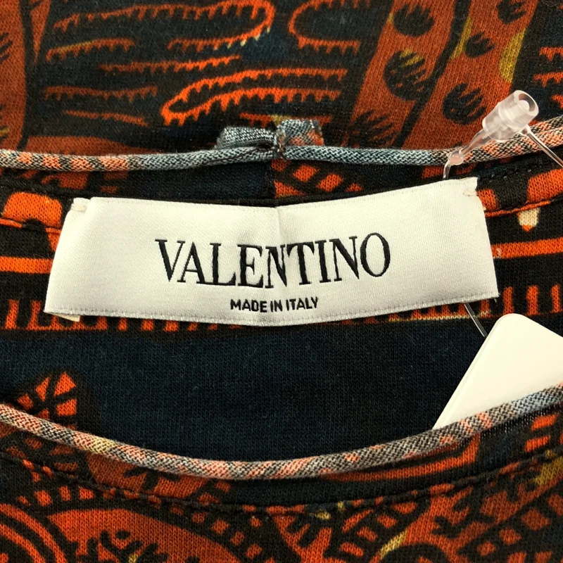 VALENTINO / ヴァレンティノ | コットン 総柄 アニマル ロゴ カットソー ブラウス | S | レディース