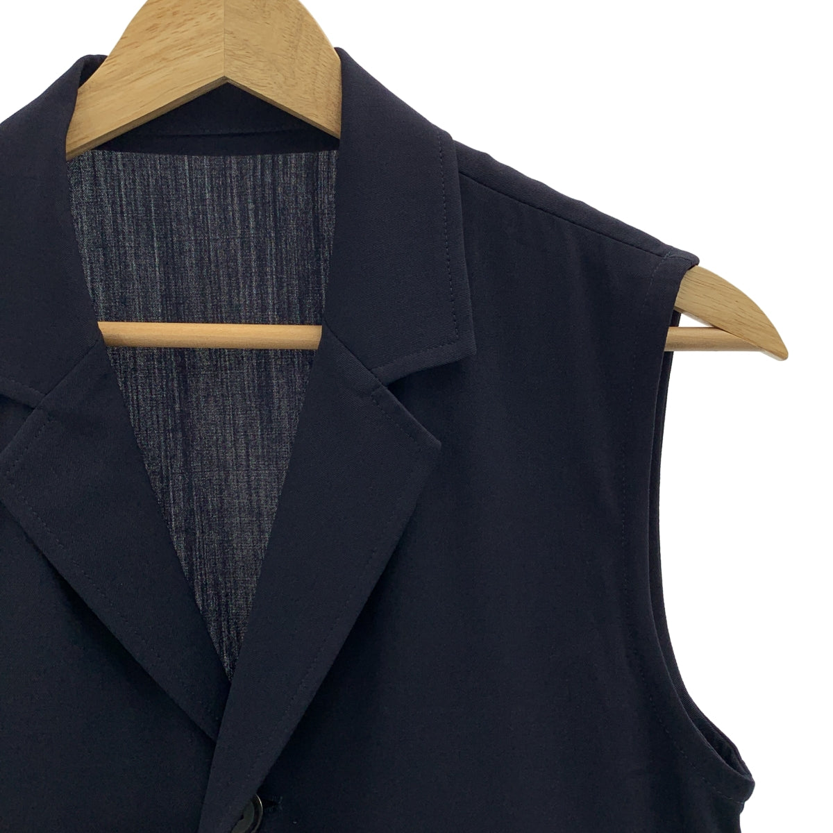 【美品】  Y's / ワイズヨウジヤマモト | 1995SS | ウールギャバ 3B ベスト | ネイビー | レディース 美品】 Y's / ワイズヨウジヤマモト | 1995SS | ウールギャバ 3B