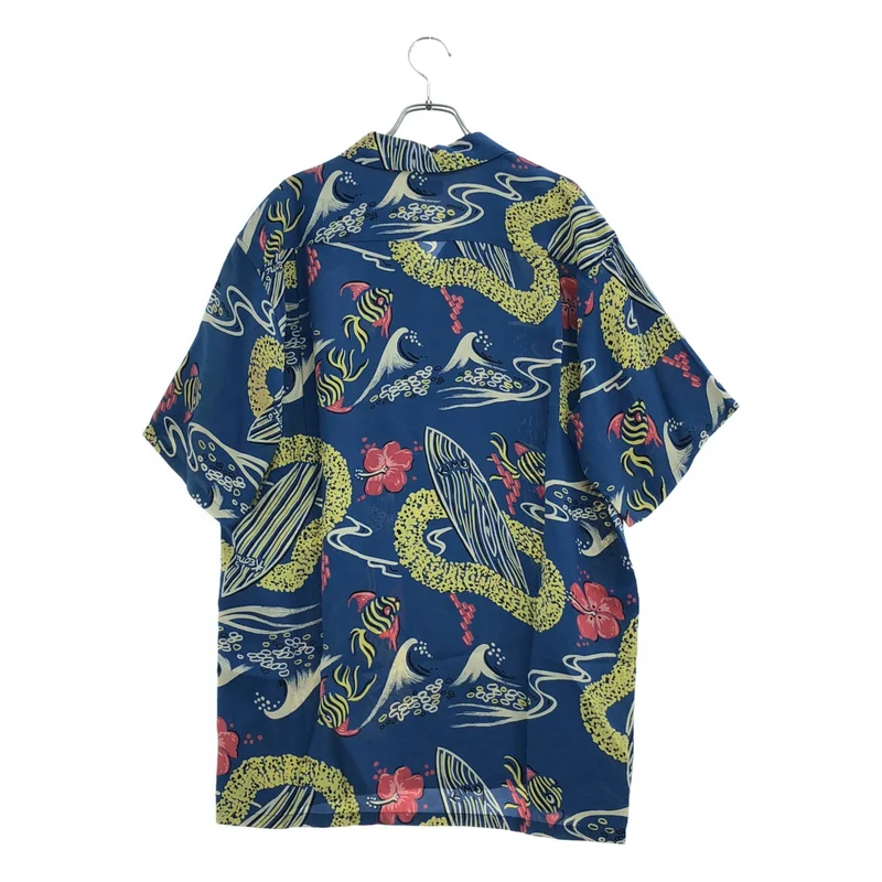KEONI OF HAWAII SUN SURF / ケオニオブハワイサンサーフ | 総柄 レーヨン アロハシャツ | L | メンズ
