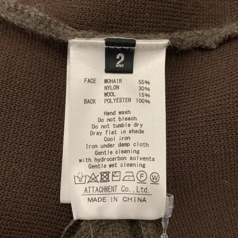 ATTACHMENT / アタッチメント | 2022AW | WO/NY MOHAIR x PE DOUBLE FACE KNIT CARDIGAN / ウール モヘヤ混 ダブルフェイス ニットカーディガン | 2 | メンズ