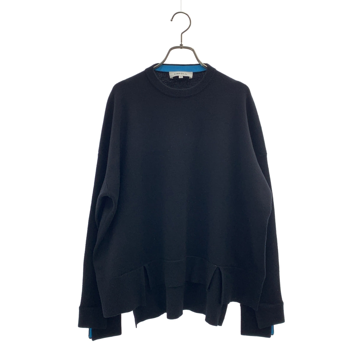 ENFOLD エンフォルド 23AW SLIT-RIB PULLOVER スリットリブプルオーバー ニットセーター 300GA270-1810 グレー 38 ENFOLD / エンフォルド | 2023AW | SLIT-RIB PULLOVER スリット リブ