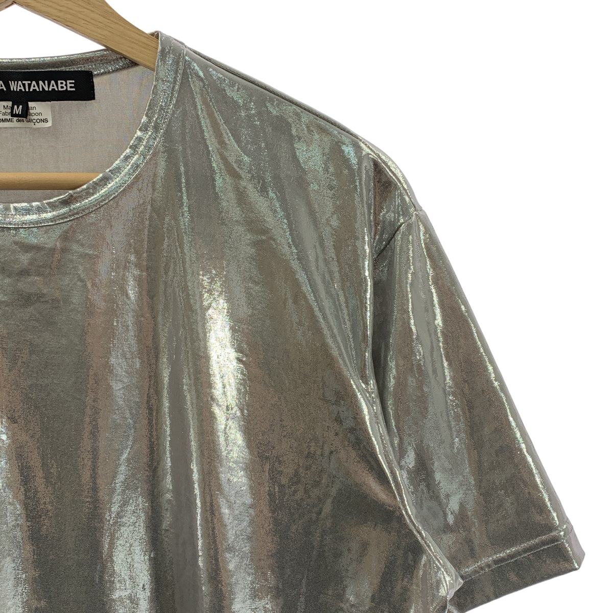 【美品】  JUNYA WATANABE / ジュンヤワタナベ | 2025SS | メタリック Tシャツ | M | シルバー | レディース 美品】 JUNYA WATANABE / ジュンヤワタナベ | 2025SS | メタリック T