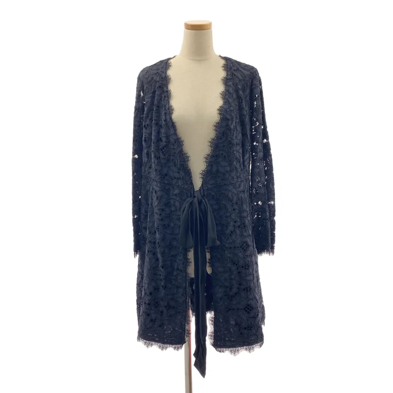 DIANE VON FURSTENBERG / ダイアンフォンファステンバーグ | コットン フラワー刺しゅう ラップドレス | 0 | レディース