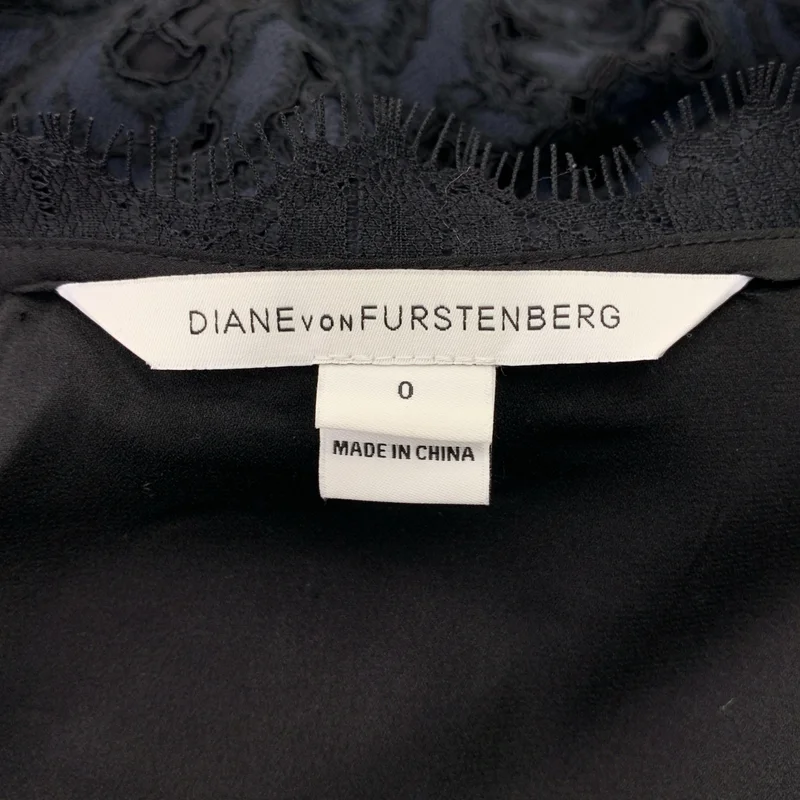DIANE VON FURSTENBERG / ダイアンフォンファステンバーグ | コットン フラワー刺しゅう ラップドレス | 0 | レディース