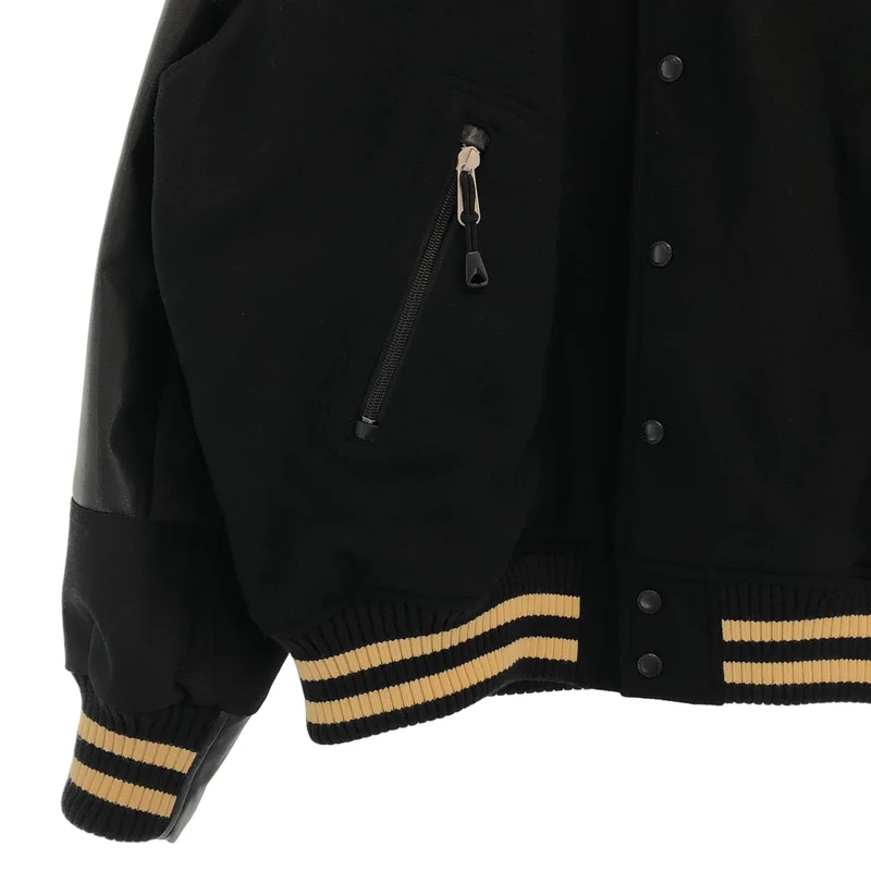 JUNYA WATANABE MAN / ジュンヤワタナベマン | 2023AW | ウールメルトン ナイロンオックス フェイクレザー スタジアムジャンパー | M | メンズ