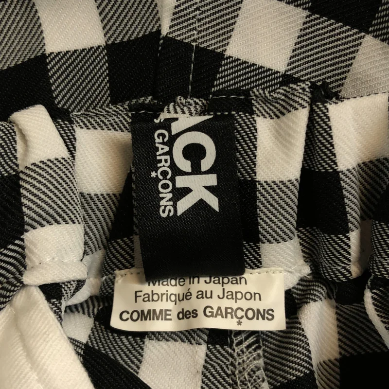 BLACK COMME des GARCONS / ブラックコムデギャルソン | 2024SS | ギンガムチェック ワイドサルエルパンツ | S | メンズ