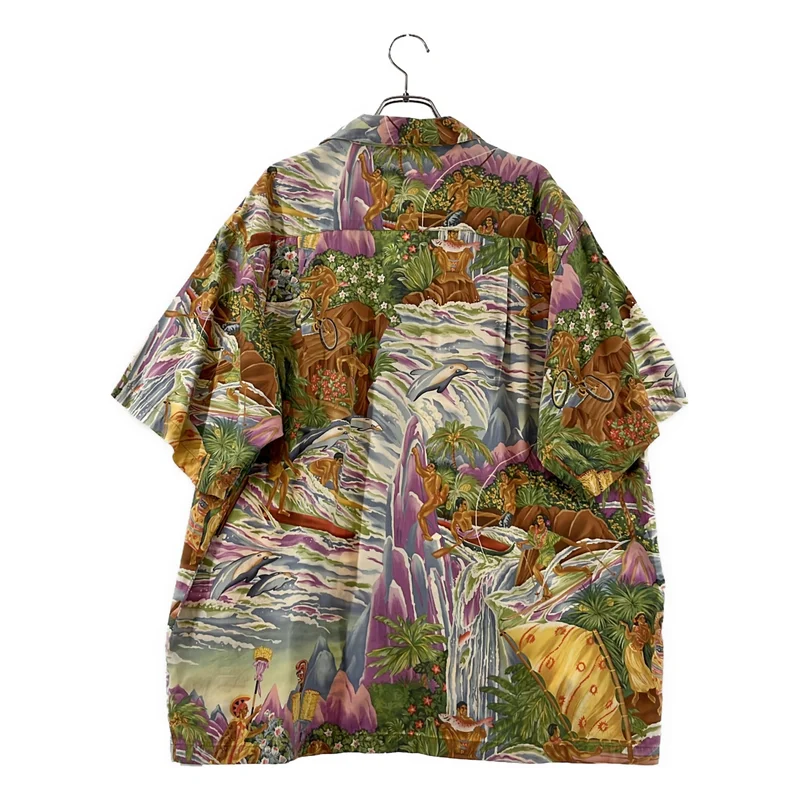 pataloha patagonia / パタゴニアパタロハ | Paradise Multi Aloha Shirt サベージ メニュー 柄 アロハ オープンカラーシャツ | L | メンズ