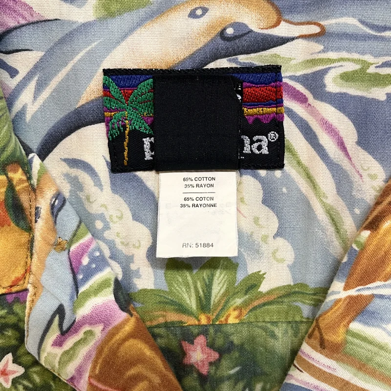 pataloha patagonia / パタゴニアパタロハ | Paradise Multi Aloha Shirt サベージ メニュー 柄 アロハ オープンカラーシャツ | L | メンズ