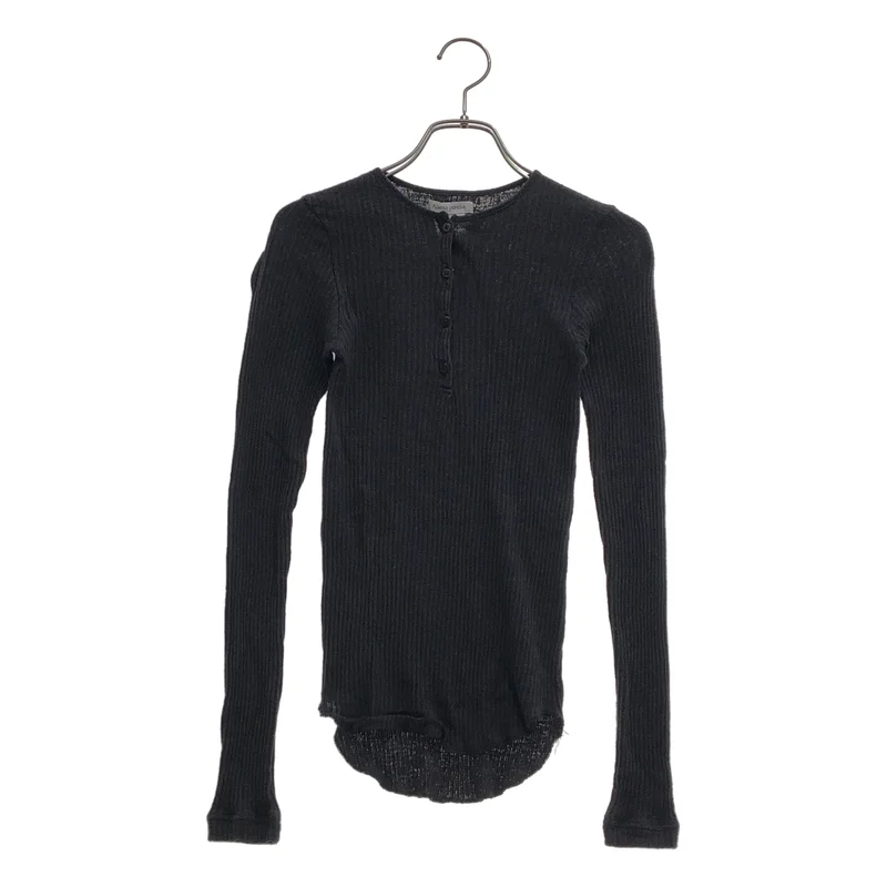 FUMIKA UCHIDA / フミカウチダ | WOOL/SILK NEEDLE DRAWING HENLEY-NECK / ウール シルク ニードル ドローイング  ヘンリーネックトップス | ONE | レディース