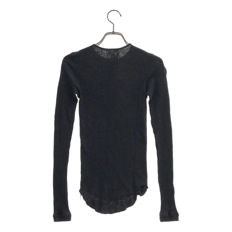 FUMIKA UCHIDA / フミカウチダ | WOOL/SILK NEEDLE DRAWING HENLEY-NECK / ウール シルク ニードル ドローイング  ヘンリーネックトップス | ONE | レディース