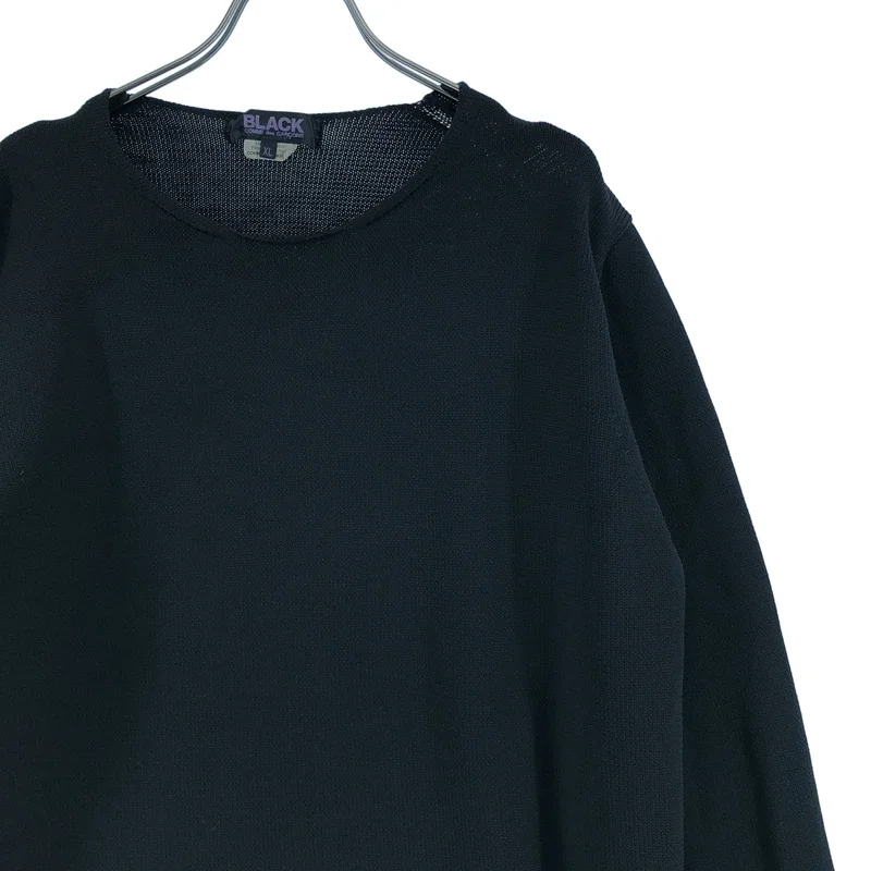BLACK COMME des GARCONS / ブラックコムデギャルソン | 2014AW | ポリエステル 切替 プルオーバー ニット | XL | メンズ