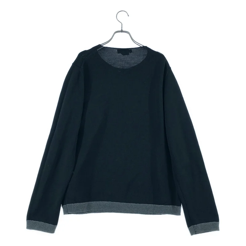 BLACK COMME des GARCONS / ブラックコムデギャルソン | 2014AW | ポリエステル 切替 プルオーバー ニット | XL | メンズ