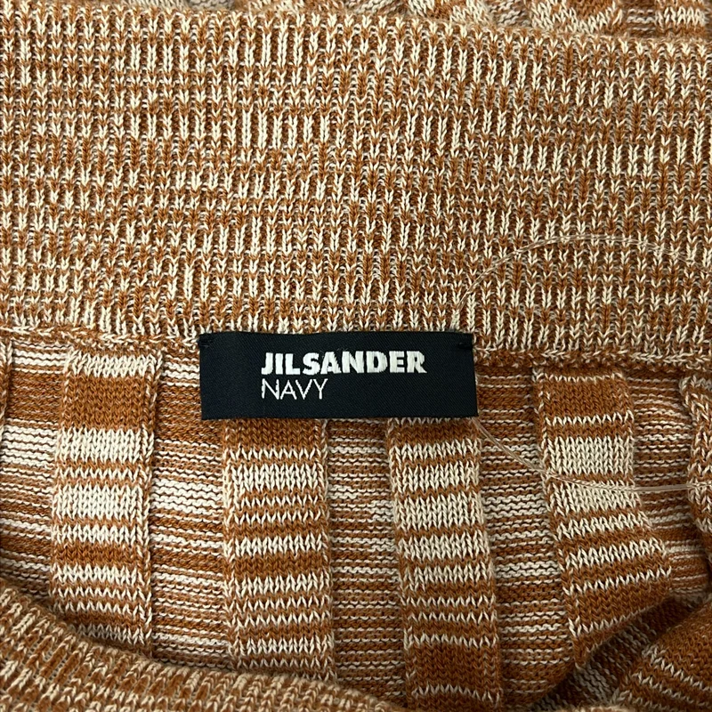 JIL SANDER NAVY / ジルサンダーネイビー | コットン ニット リブ タイトスカート | S | レディース
