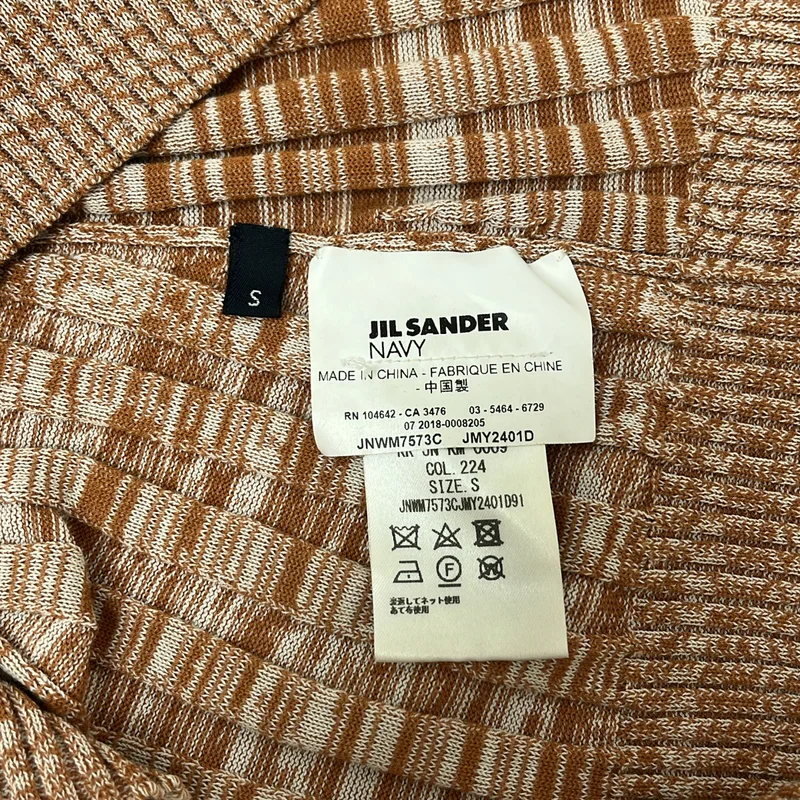 JIL SANDER NAVY / ジルサンダーネイビー | コットン ニット リブ タイトスカート | S | レディース