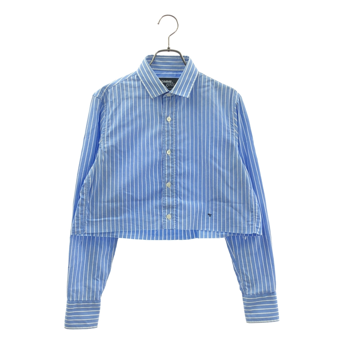 オムガールズ　HOMMEGIRLS  カットオフ　クロップドシャツ 新品未使用 Hommegirls オムガールズ クロップドシャツ ホワイト S