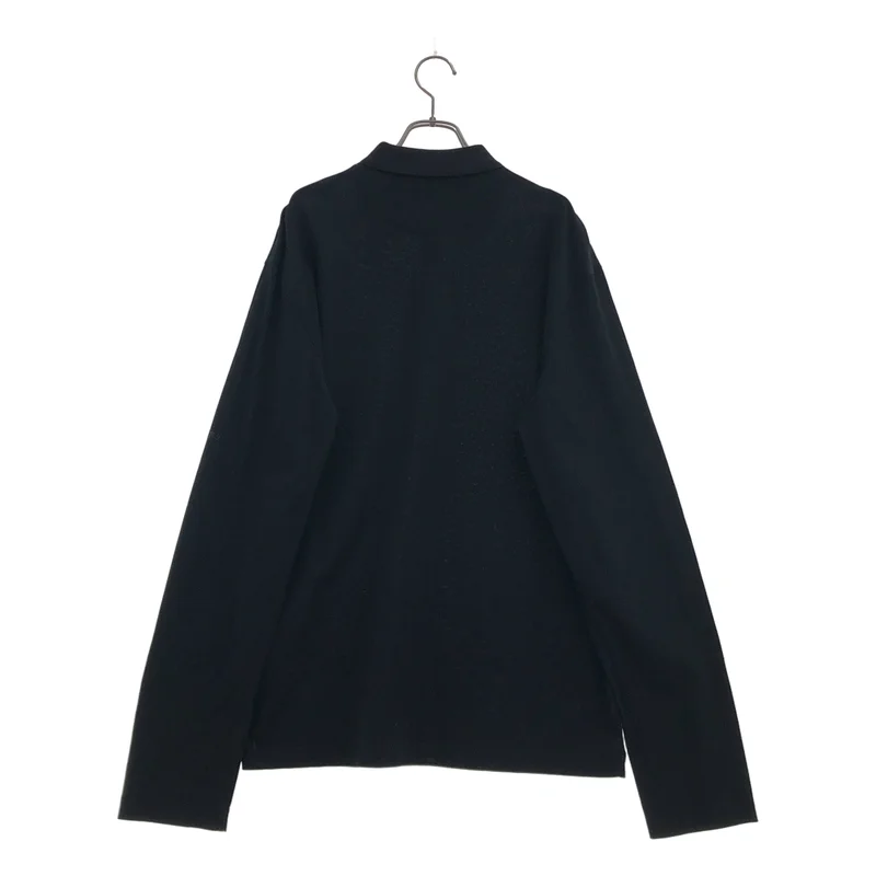 PRADA / プラダ | 2024年製 | Re-Nylon LONG-SLEEVED PIQUE / リサイクルナイロン ジップアップ ロングスリーブポロシャツ | L | メンズ