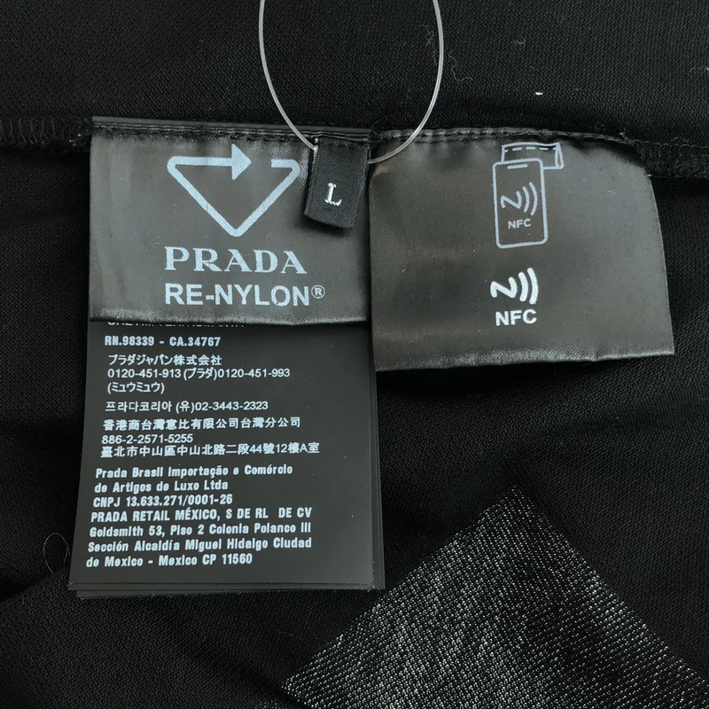 PRADA / プラダ | 2024年製 | Re-Nylon LONG-SLEEVED PIQUE / リサイクルナイロン ジップアップ ロングスリーブポロシャツ | L | メンズ