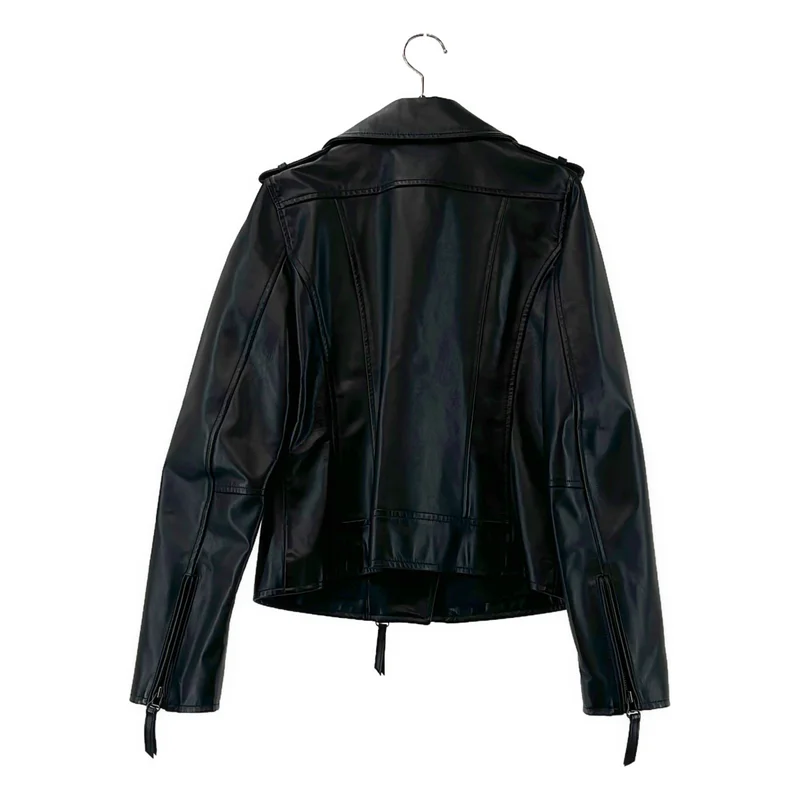 LANVIN / ランバン | レザー ダブル ライダースジャケット | 36 | レディース
