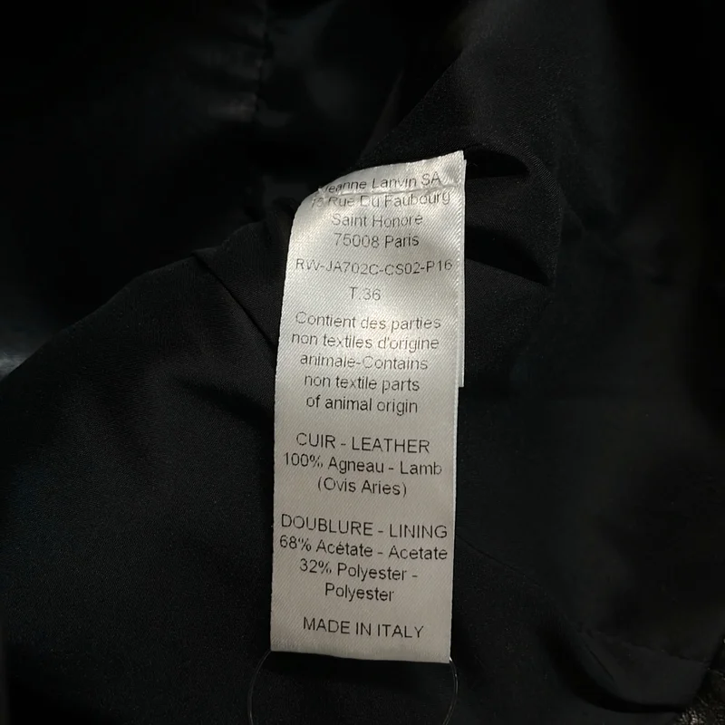 LANVIN / ランバン | レザー ダブル ライダースジャケット | 36 | レディース