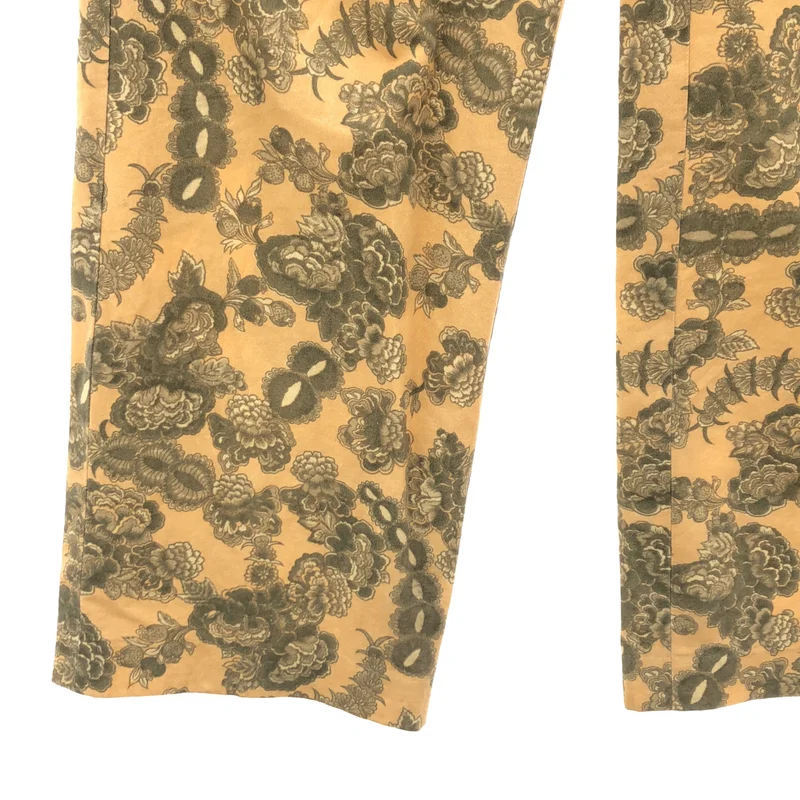 DRIES VAN NOTEN / ドリスヴァンノッテン | 2018SS | コットン リネン フラワープリント ベルテッドパンツ | 48 | メンズ