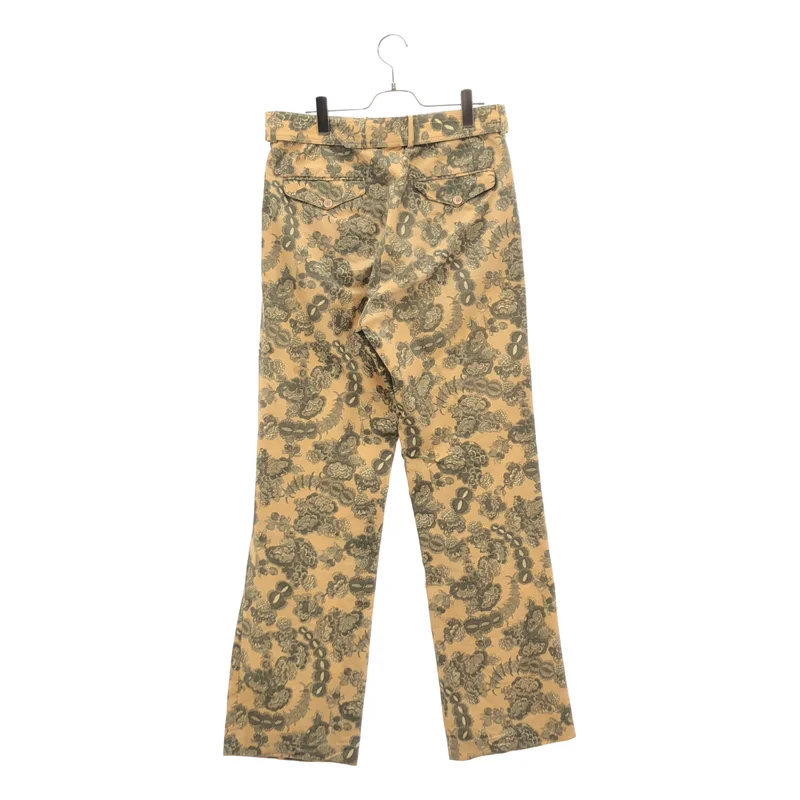 DRIES VAN NOTEN / ドリスヴァンノッテン | 2018SS | コットン リネン フラワープリント ベルテッドパンツ | 48 | メンズ