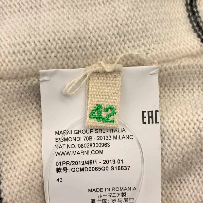 MARNI / マルニ | DANCE BUNNY SWEATER / ウール カシミヤ混 ラビット バイカラー ボーダーニット | 42 | レディース
