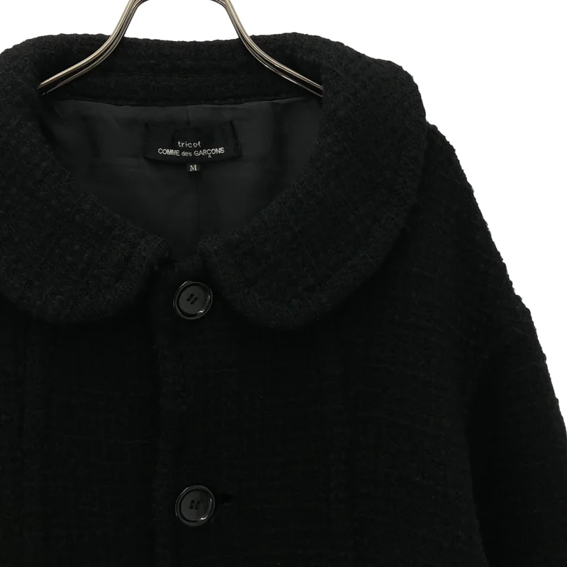 tricot COMME des GARCONS / トリココムデギャルソン | ツイード 丸襟コート | M | レディース