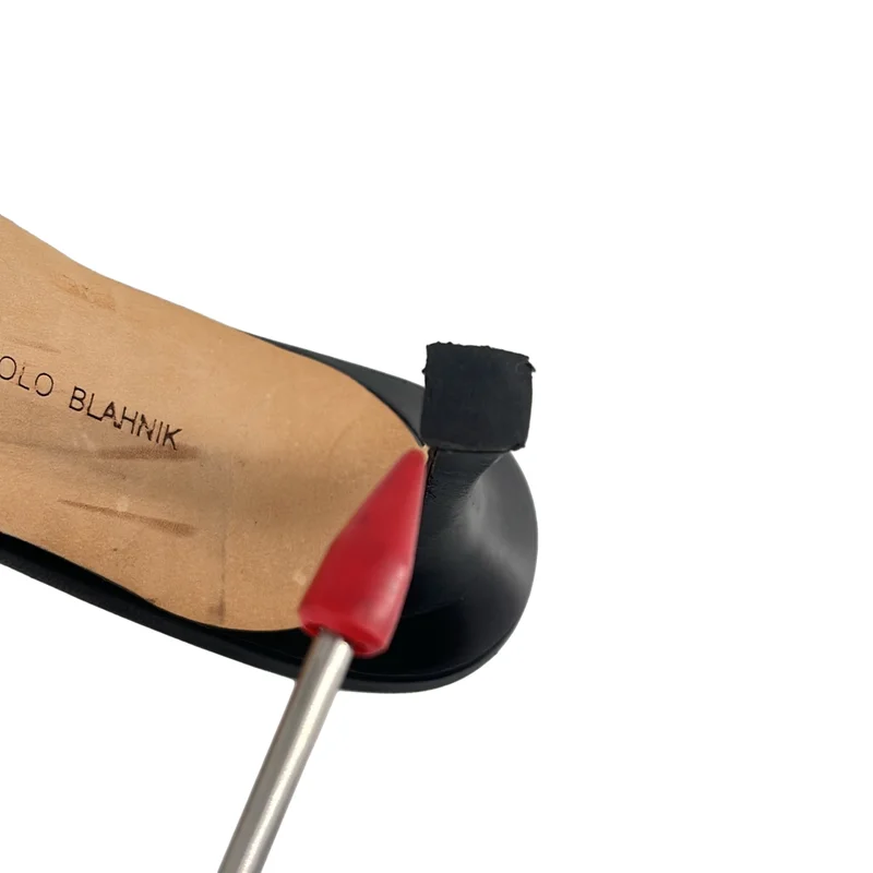 MANOLO BLAHNIK / マノロブラニク | レオパード ビーズバックル ポインテッドトゥ ミュールサンダル | 38 | レディース