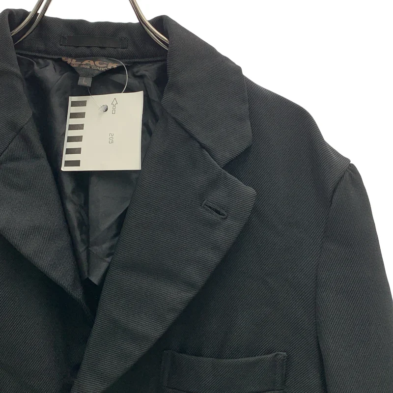 BLACK COMME des GARCONS / ブラックコムデギャルソン | 2023AW | ポリエステル縮絨 断ち切り テーラードジャケット | L | メンズ
