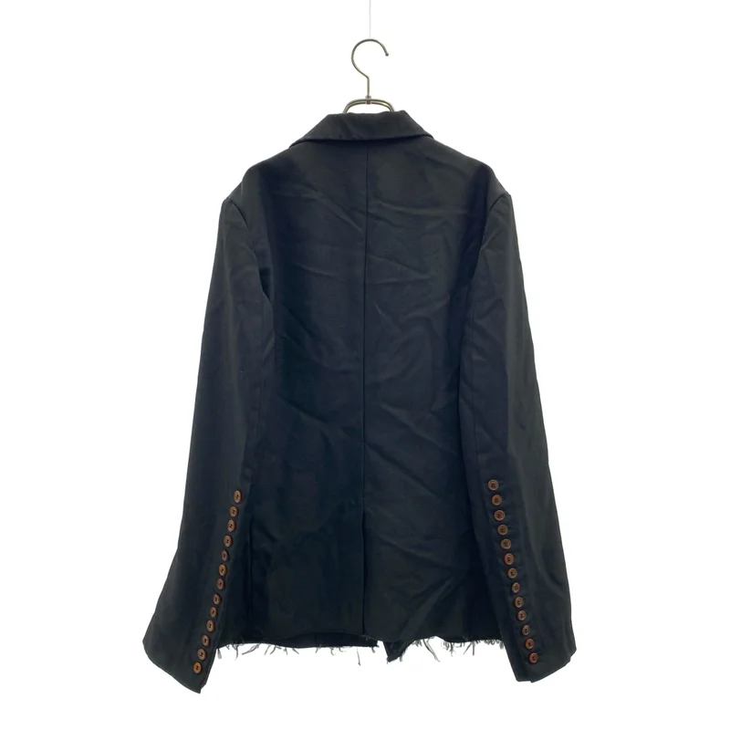 BLACK COMME des GARCONS / ブラックコムデギャルソン | 2023AW | ポリエステル縮絨 断ち切り テーラードジャケット | L | メンズ