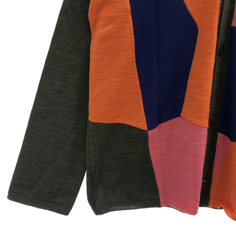 COMME des GARCONS HOMME DEUX / コムデギャルソンオムドゥ | 2025AW | WOOL CARDIGAN PATCHWORK ウール パッチワーク ニット カーディガン | XL | メンズ