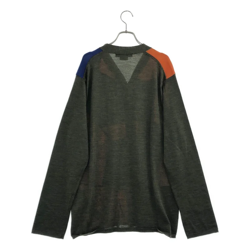 COMME des GARCONS HOMME DEUX / コムデギャルソンオムドゥ | 2025AW | WOOL CARDIGAN PATCHWORK ウール パッチワーク ニット カーディガン | XL | メンズ