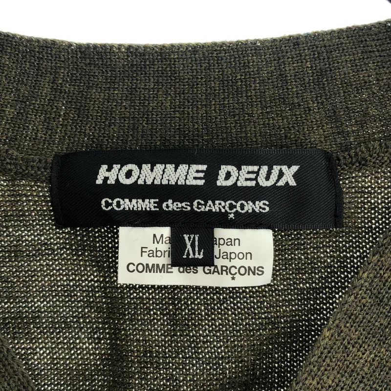 COMME des GARCONS HOMME DEUX / コムデギャルソンオムドゥ | 2025AW | WOOL CARDIGAN PATCHWORK ウール パッチワーク ニット カーディガン | XL | メンズ
