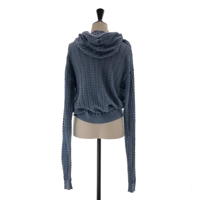 JIL SANDER / ジルサンダー | 2018SS | コットン メッシュ ニットパーカー | 36 | レディース