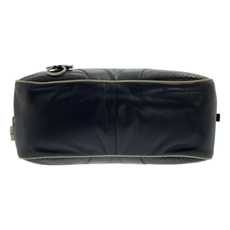 PRADA / プラダ | 2000SS | leather hand bag / レザー パンチング ボーリング ボストン ハンドバッグ / ロゴ総裏地 |