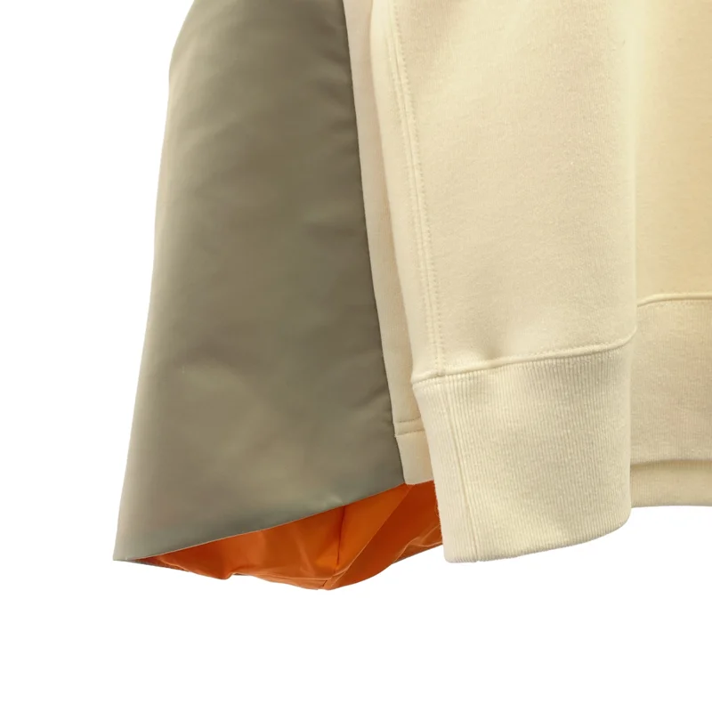 sacai / サカイ | 2024AW | Nylon Twill Sponge Sweat Pullover / ナイロンツイル 切り替え スポンジスウェット プルオーバー | 1 | レディース