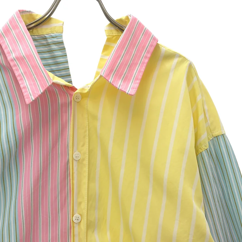 MARNI / マルニ | コットン マルチストライプ クレイジーパターン オーバーサイズシャツ | 42 | メンズ