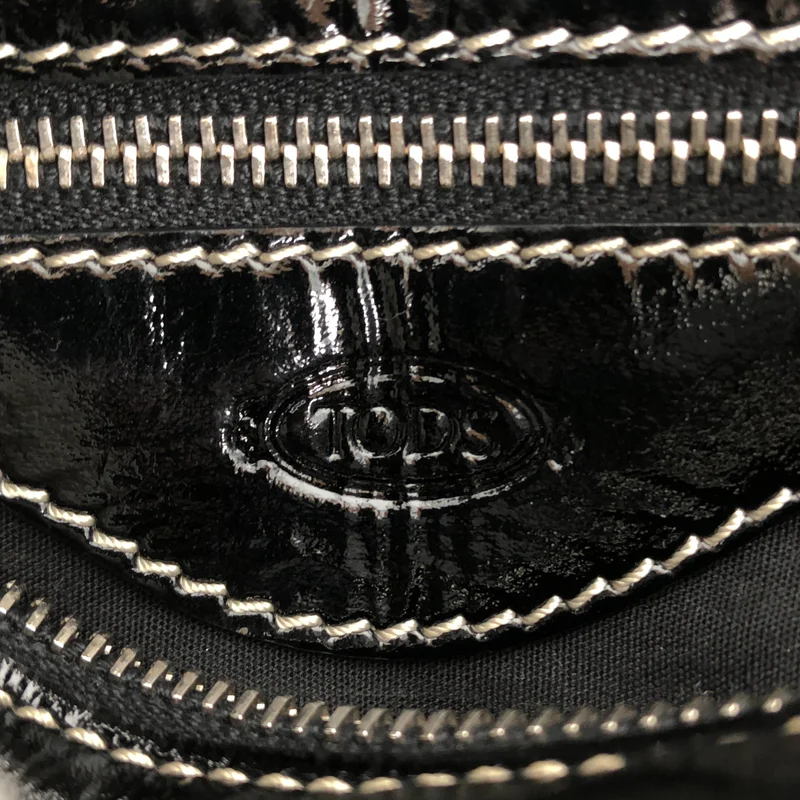TOD'S / トッズ | パテントレザー ステッチ ハンドバッグ |