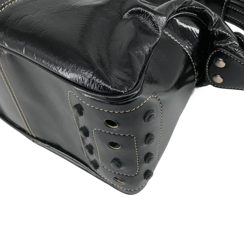 TOD'S / トッズ | パテントレザー ステッチ ハンドバッグ |