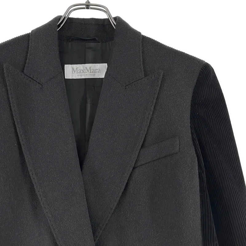 Max Mara / マックスマーラ | POTENTE ポテンテ キャメル コーデュロイ切替 ダブルジャケット | 38 | レディース