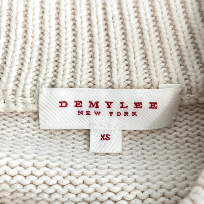DEMYLEE / デミリー | コットン ヘンリーネック ニット プルオーバー | XS | レディース
