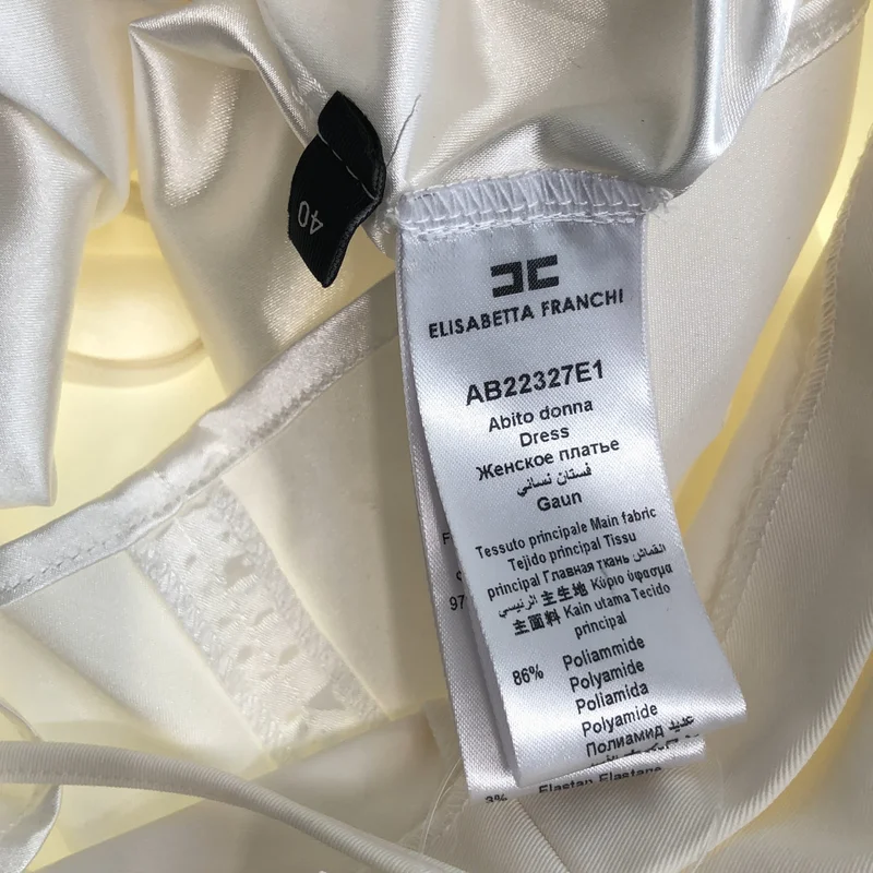 ELISABETTA FRANCHI / エリザベッタ フランキ | フラワーモチーフ バックオープン ノースリーブドレス | 40 | レディース