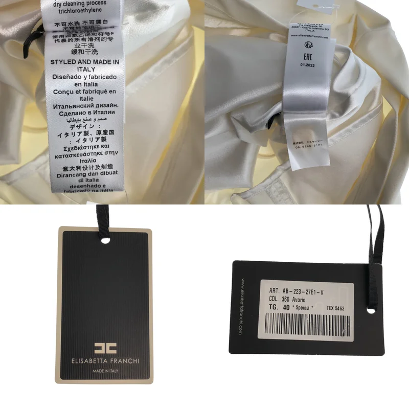 ELISABETTA FRANCHI / エリザベッタ フランキ | フラワーモチーフ バックオープン ノースリーブドレス | 40 | レディース