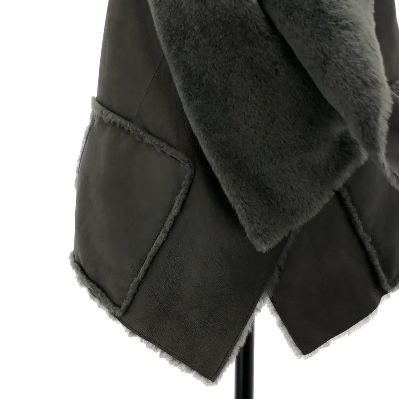 HaaT ISSEY MIYAKE / ハートイッセイミヤケ | レザー ムートンベスト | 3 | レディース